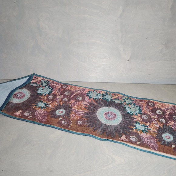Tapestry Table Runner Sunflowers Daisies Blue Floral Accent Home Decor - Picture 5 of 8